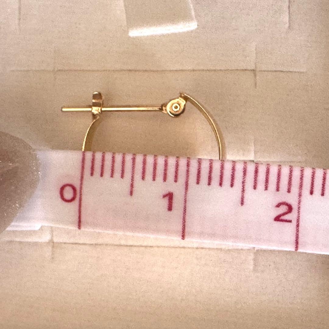 K18 ムーンピアス　フープピアス　月甲　5×13 片耳