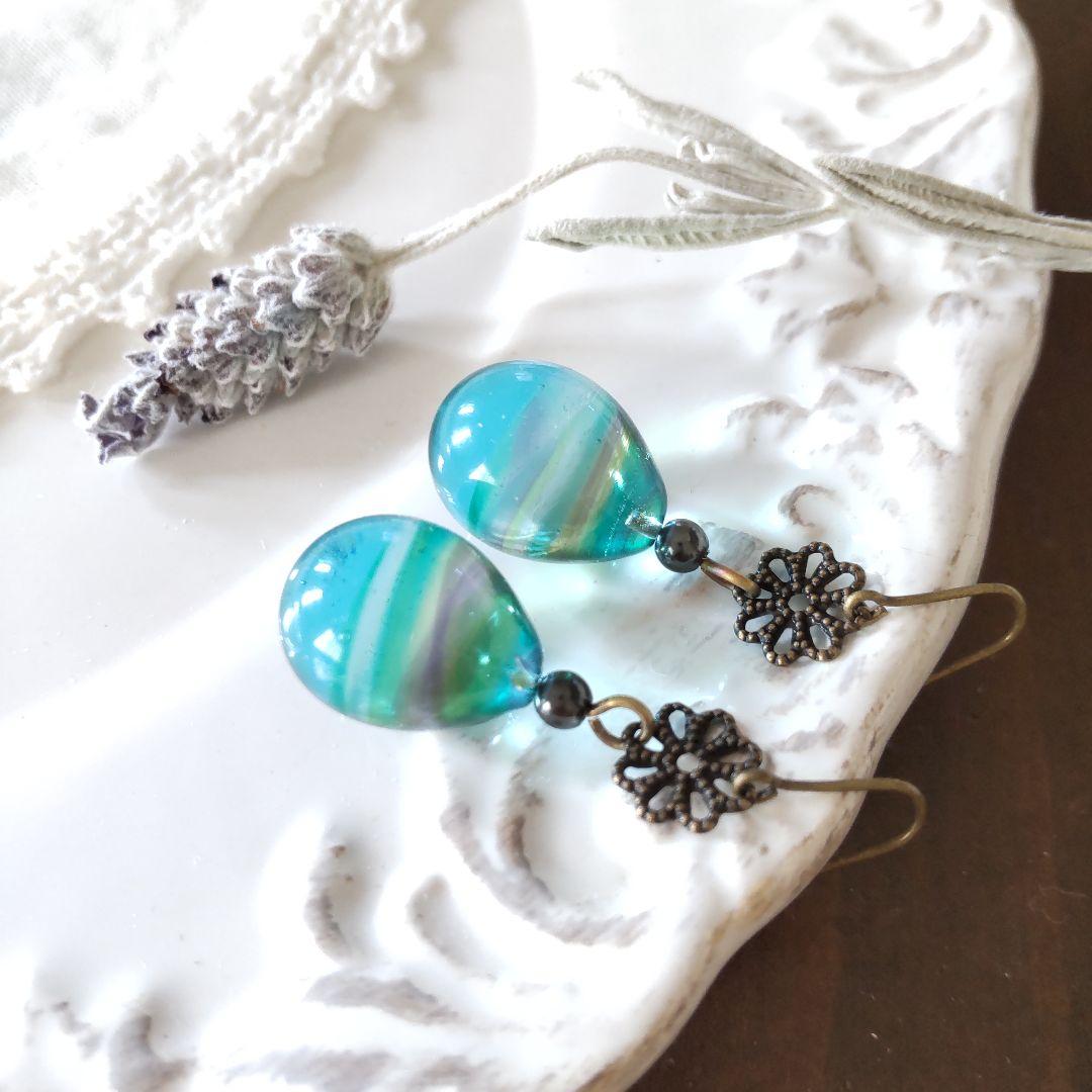 ちびさま専用◎手作りガラスのピアスとネックレス 11点おまとめ