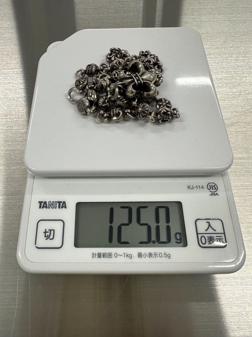 クロムハーツ マルチボールチェーンBSフレア シルバーネックレス