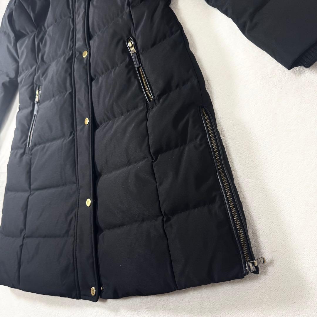 新品 ローレンラルフローレン フェイクファー ダウンコート ブラック S