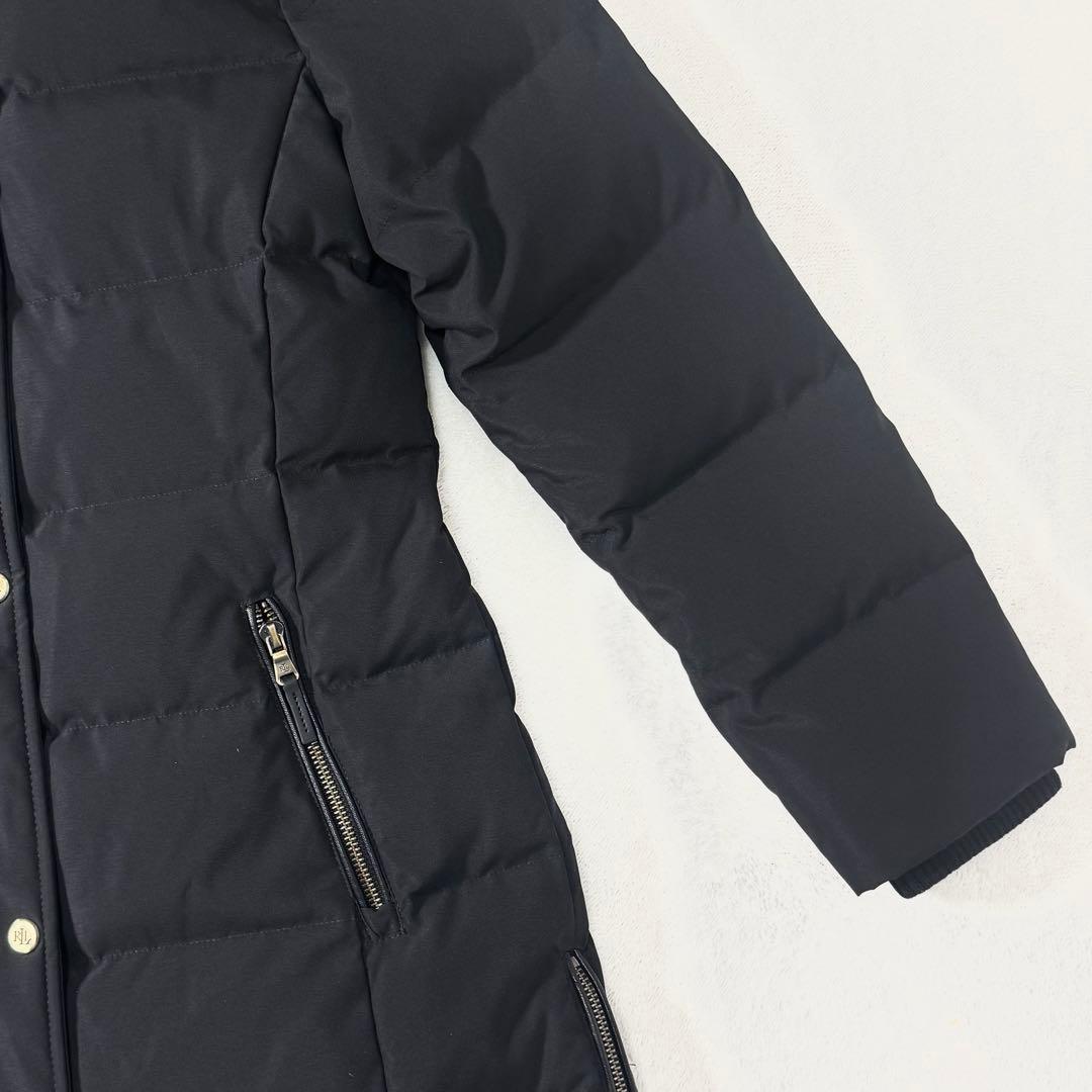 新品 ローレンラルフローレン フェイクファー ダウンコート ブラック S