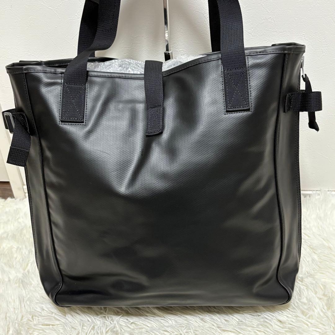 ラゲッジレーベル トートバッグ 肩掛け 拡張機能大容量 青バッテンA4可能 黒