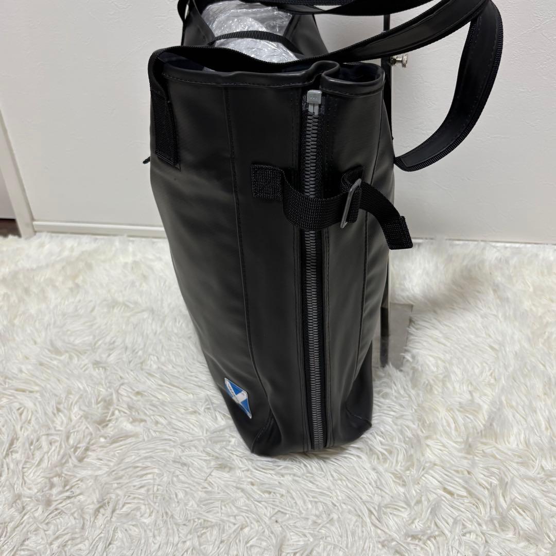 ラゲッジレーベル トートバッグ 肩掛け 拡張機能大容量 青バッテンA4可能 黒