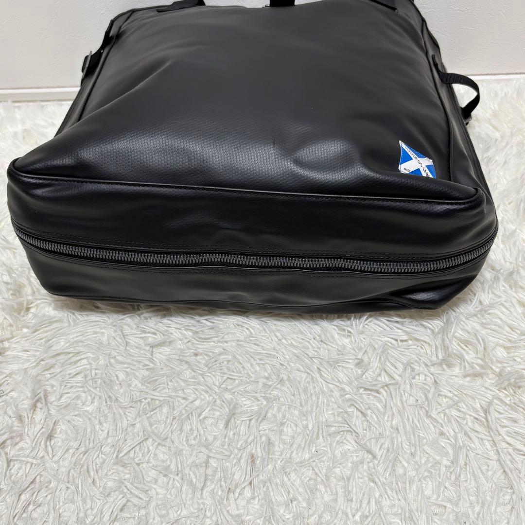 ラゲッジレーベル トートバッグ 肩掛け 拡張機能大容量 青バッテンA4可能 黒