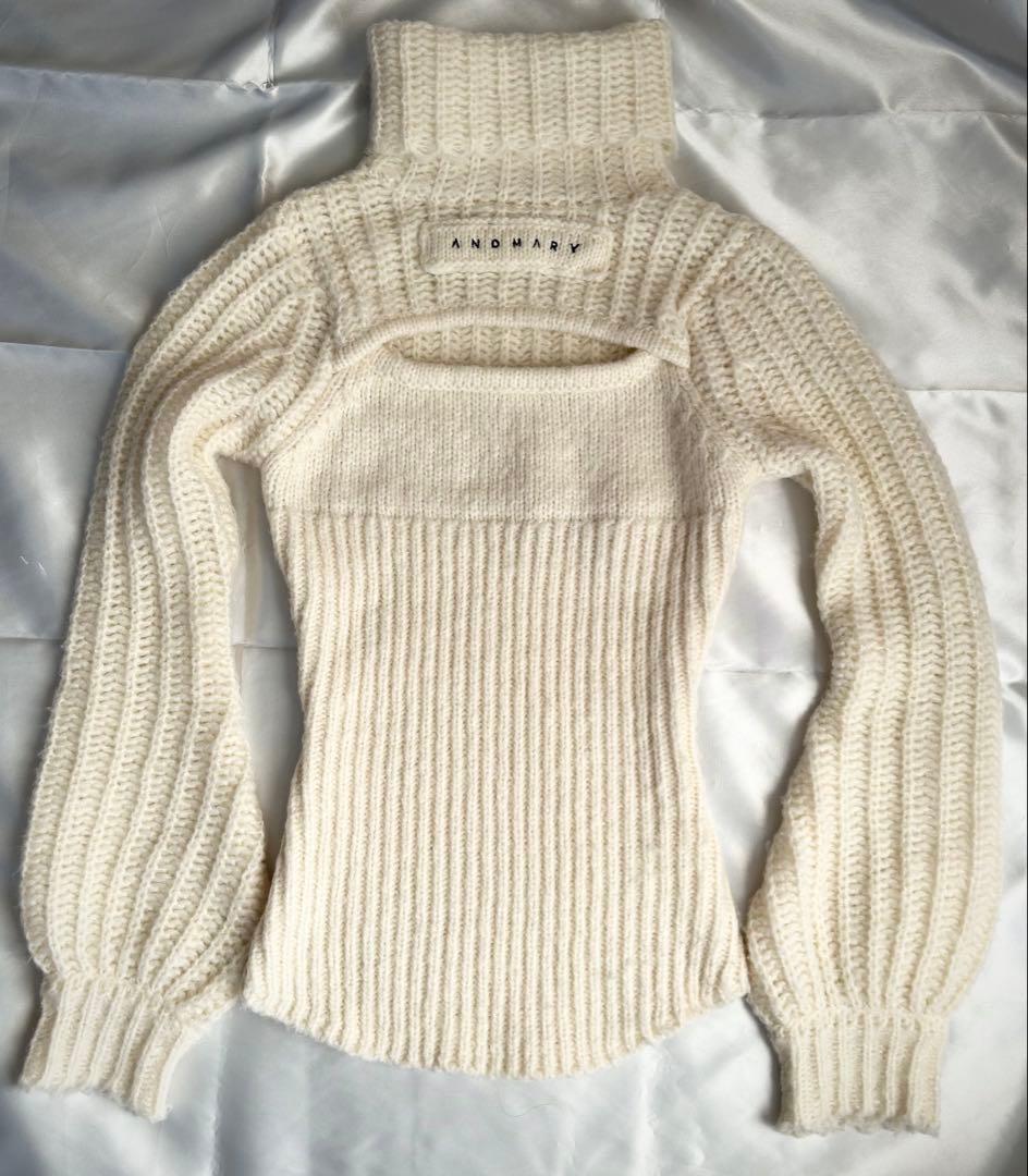 トップス andmary Donna knit tops white