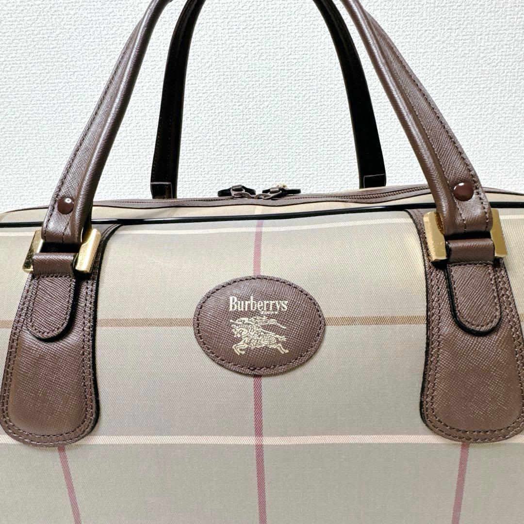 【未使用】Burberrys ヴィンテージ ボストンバッグ 旅行鞄 ノバチェック