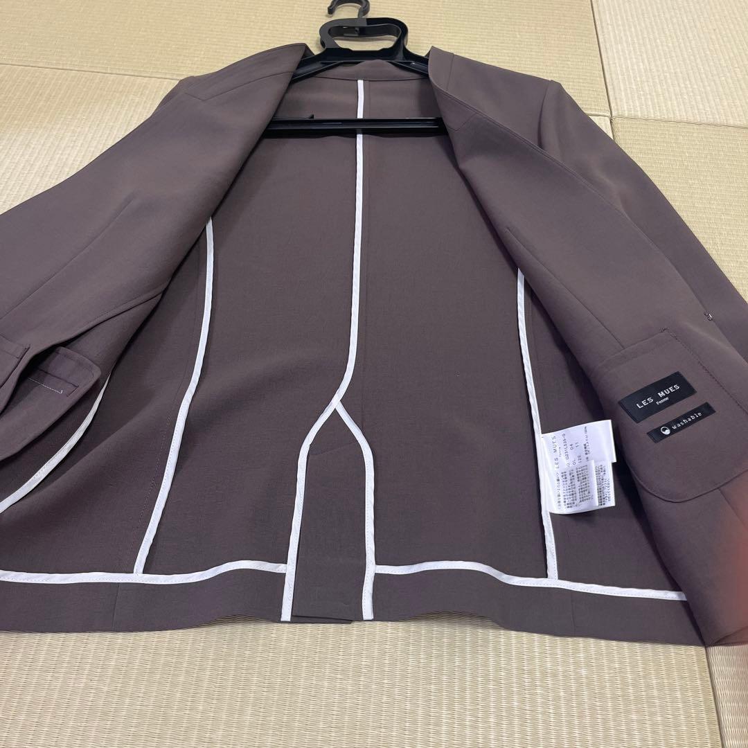 AOKI上下セット　2wayストレッチ トロピカルノーカラージャケット 茶