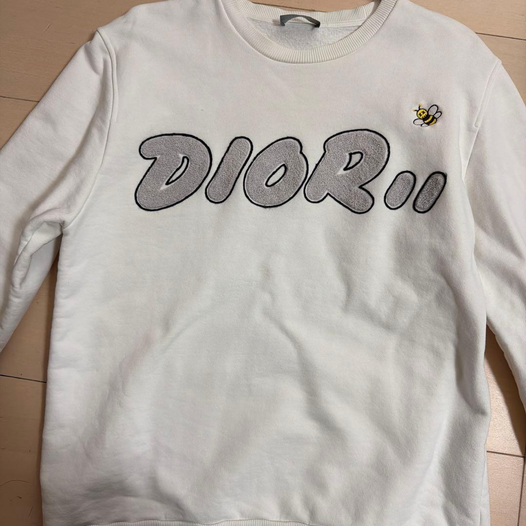 Dior ホワイト スウェット トレーナー　カウズコラボ