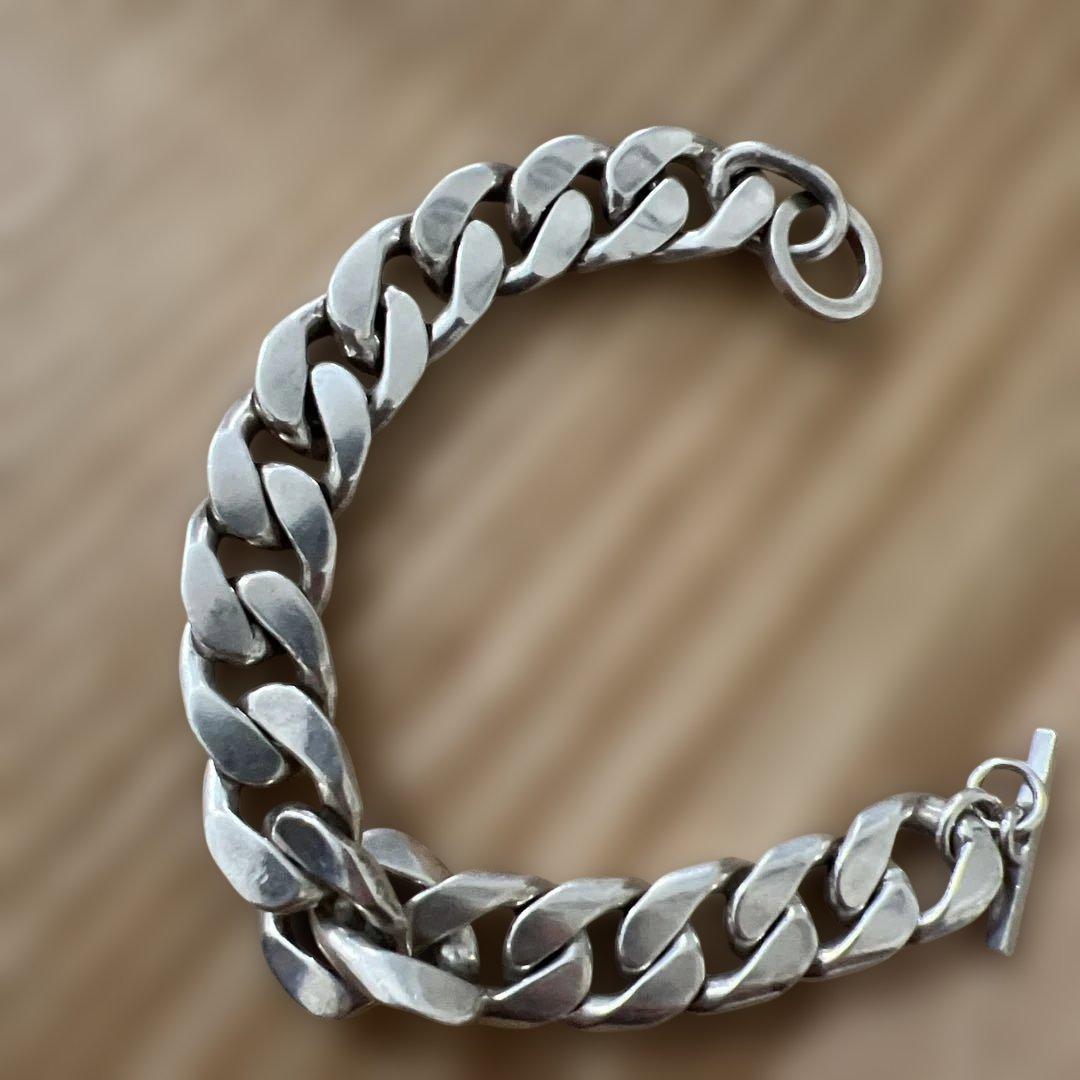 LAVER /13MM CURB CHAIN シルバー チェーンブレスレット