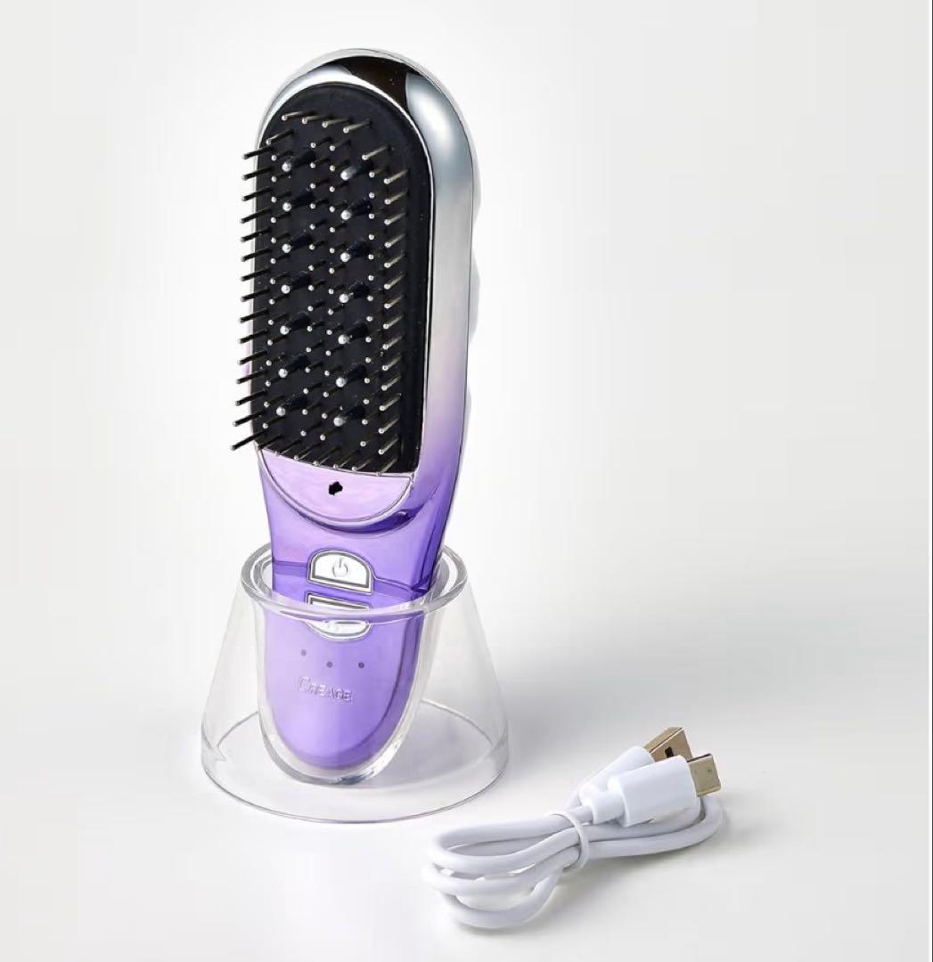 ブラシ型美容器 パープル USBケーブル付き