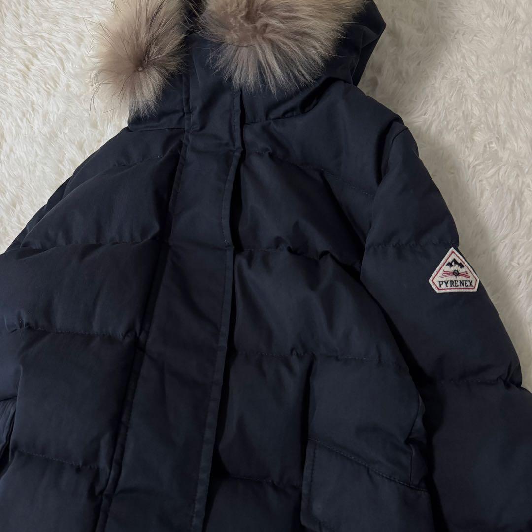 ピレネックス ダウンジャケット グルノーブル レディース 38 ラクーンファー