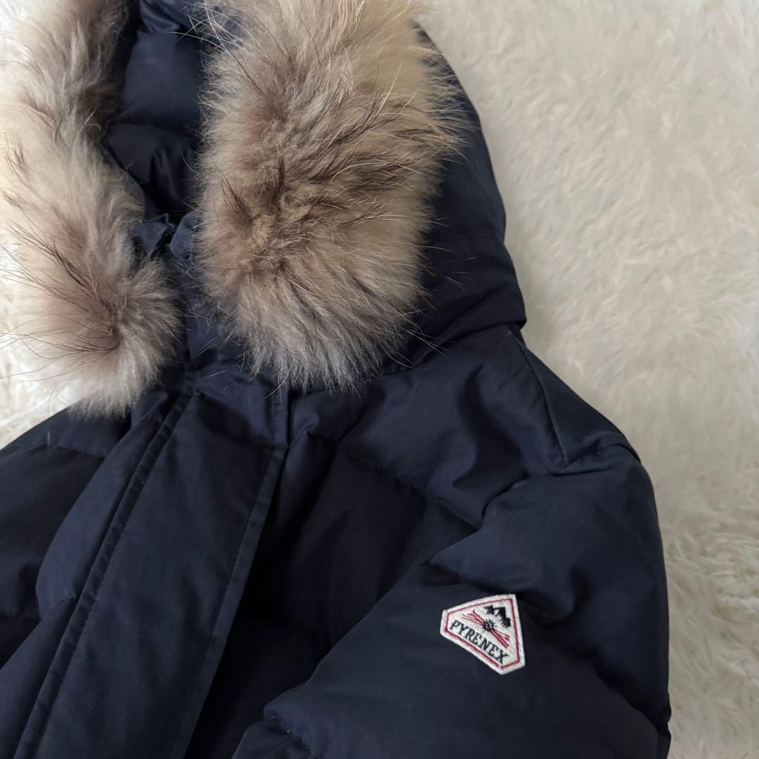 ピレネックス ダウンジャケット グルノーブル レディース 38 ラクーンファー