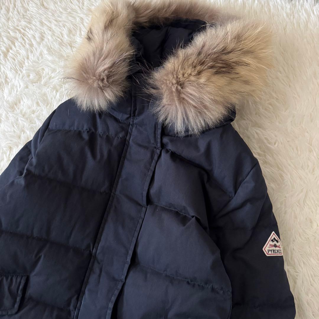 ピレネックス ダウンジャケット グルノーブル レディース 38 ラクーンファー