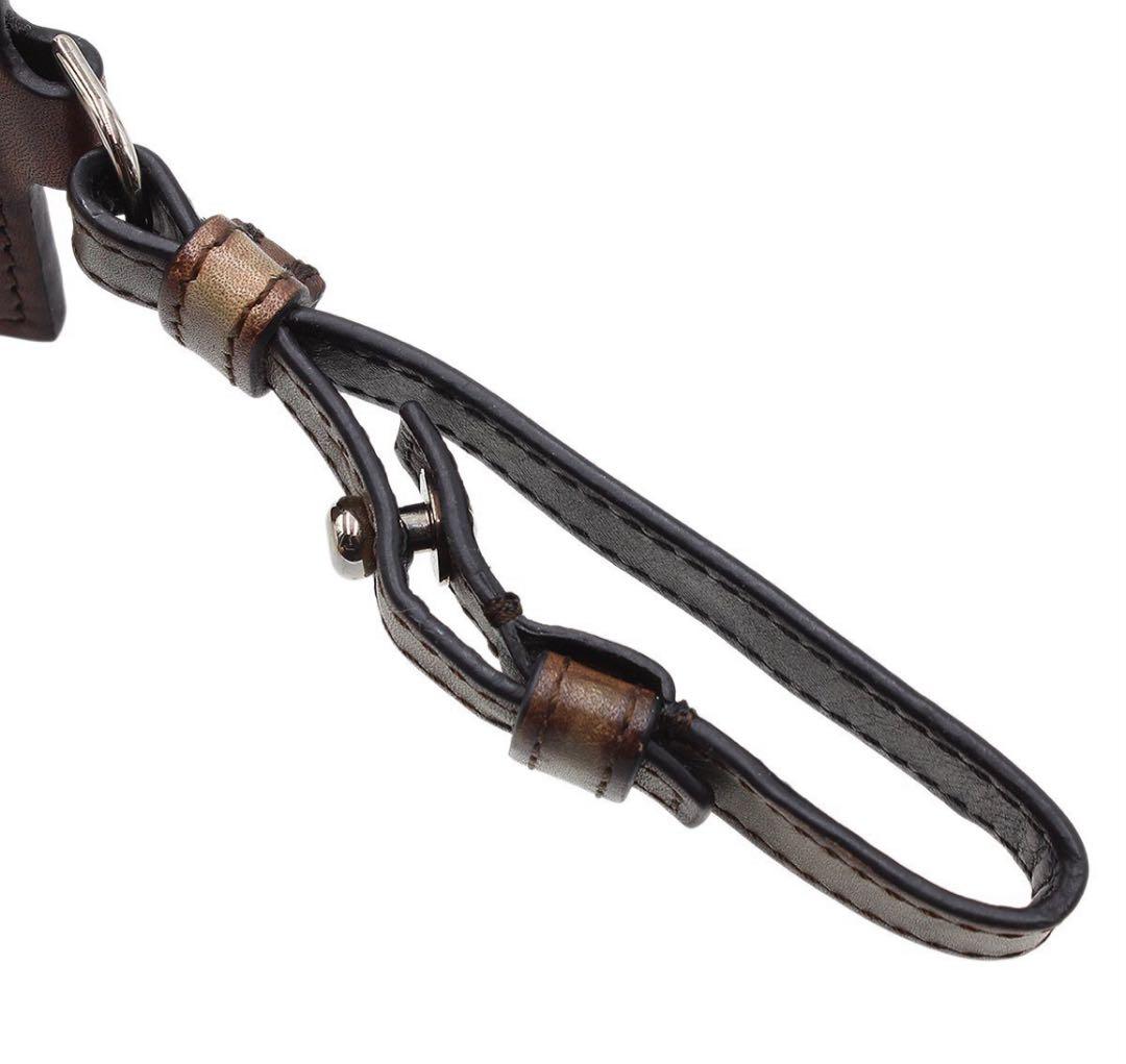 N2833 美品 ベルルッティ Bロゴ レザー ネームタグ