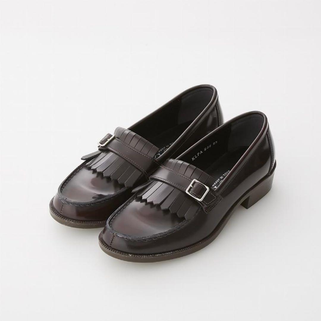 HARUTA ブラウン カジュアルキルトローファー #232 フリンジ付き