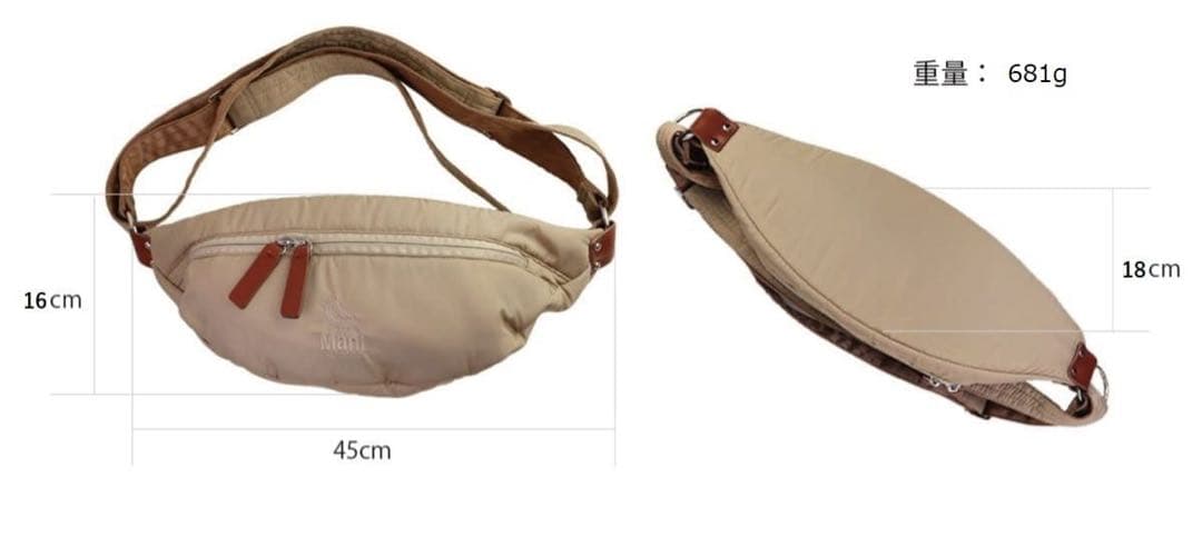 ✼週末お値下げ中✼ N/ORN Máni ボディバッグ　ブラック ヒップシート