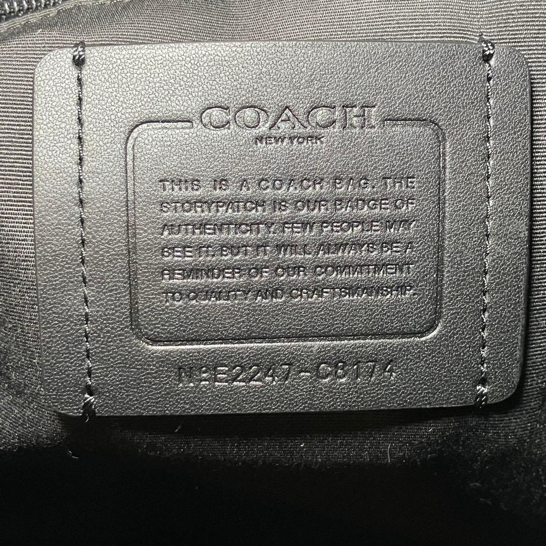 ☆良品☆ コーチ ブリーフケース グラハム 2way A4 レザー ブルー