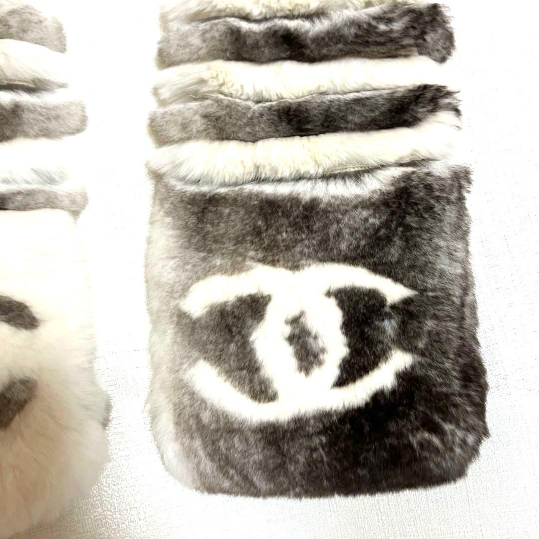 美品】CHANEL オリラグ マフラー ココマーク CC シャネル リアルファー