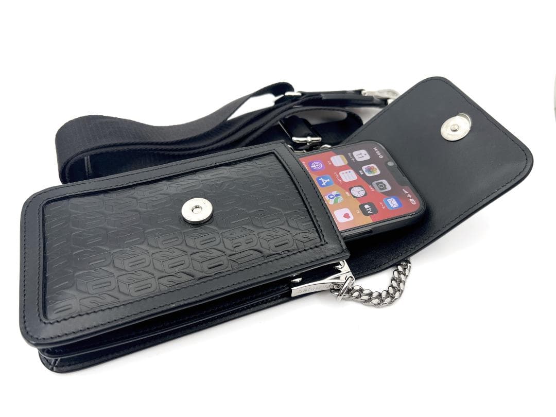 ★美品　DSQUARED2 ディースクエアード 2WAY レザー フォンポーチ★