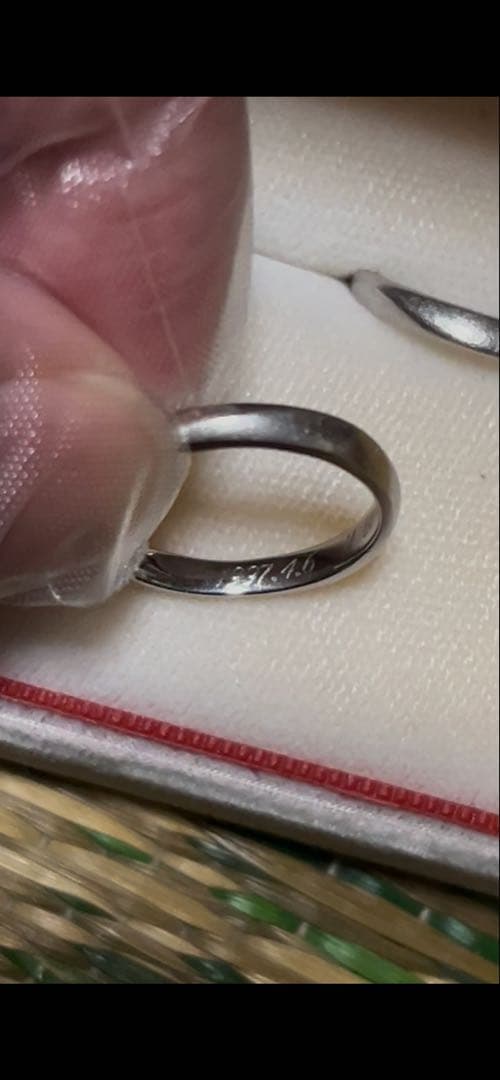 Pt900 プラチナ リング 19号 9号 セット 9.4g
