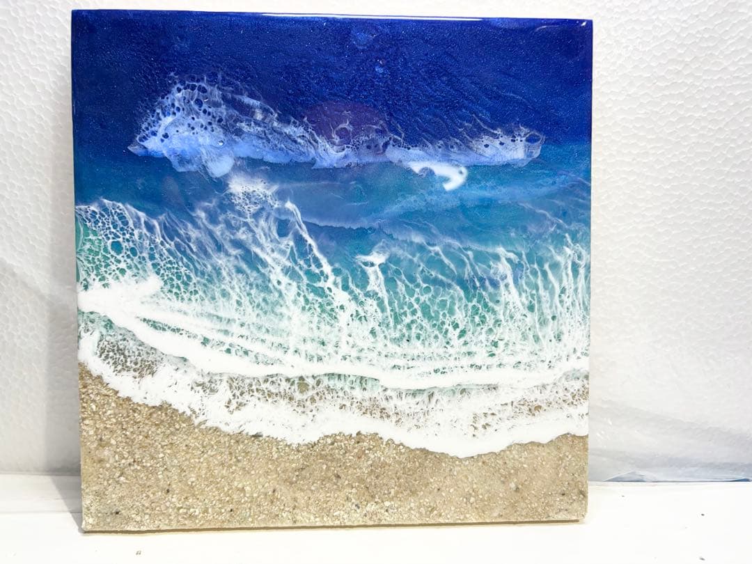 オーシャンアート　別々にも飾れる　合わせて横48㎝縦24㎝　壁掛け金具付き