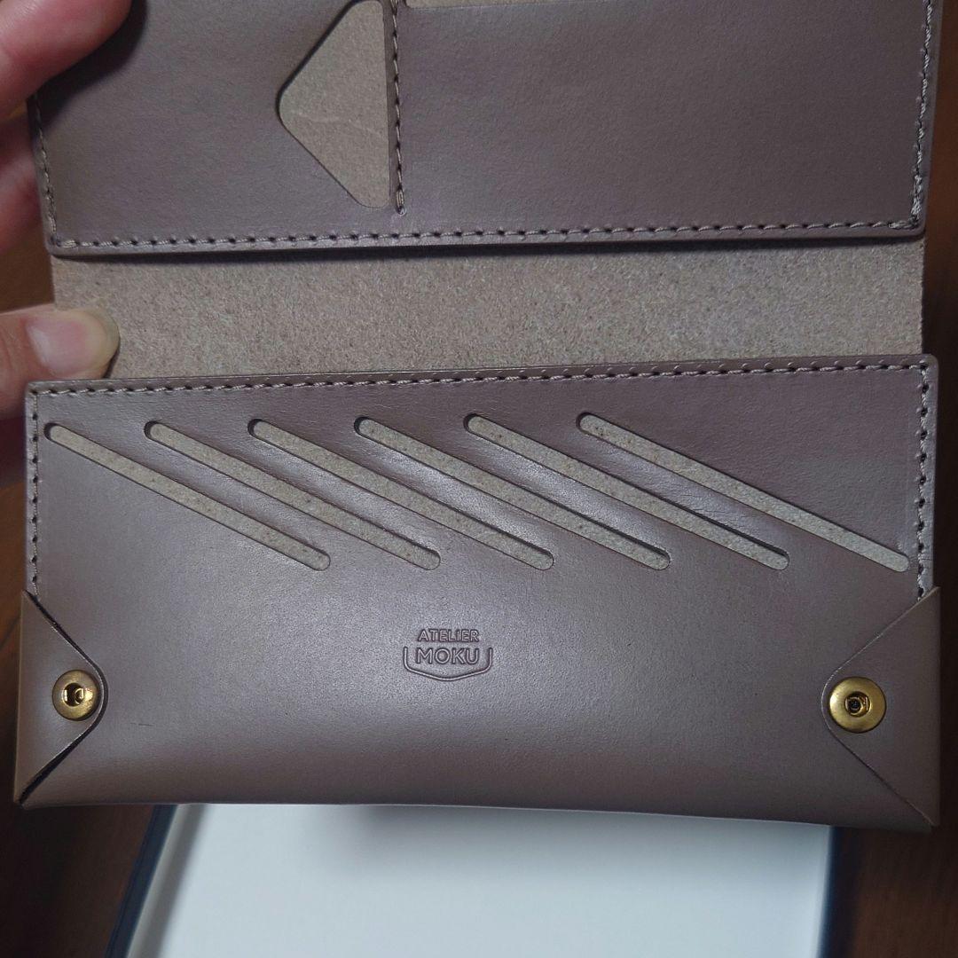 moku モク 小さく薄い長財布 Uno ver.2 トープ コンパクト スリム