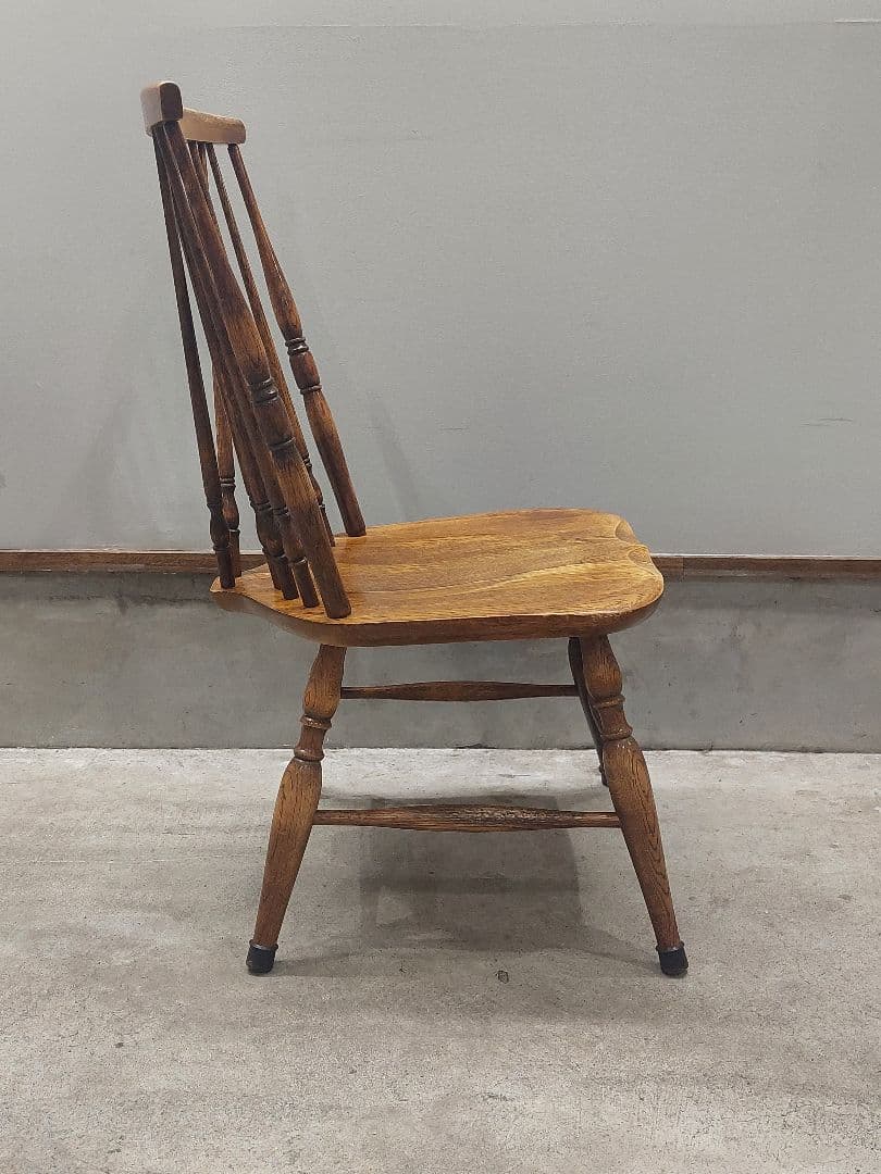 キツツキ 飛騨産業 木製 スピンドルバックチェア 椅子 現状品