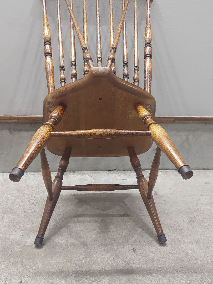 キツツキ 飛騨産業 木製 スピンドルバックチェア 椅子 現状品