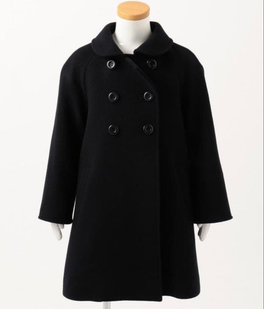 組曲クミキョクフォーマルPコート120cm子供女の子ネイビー濃紺