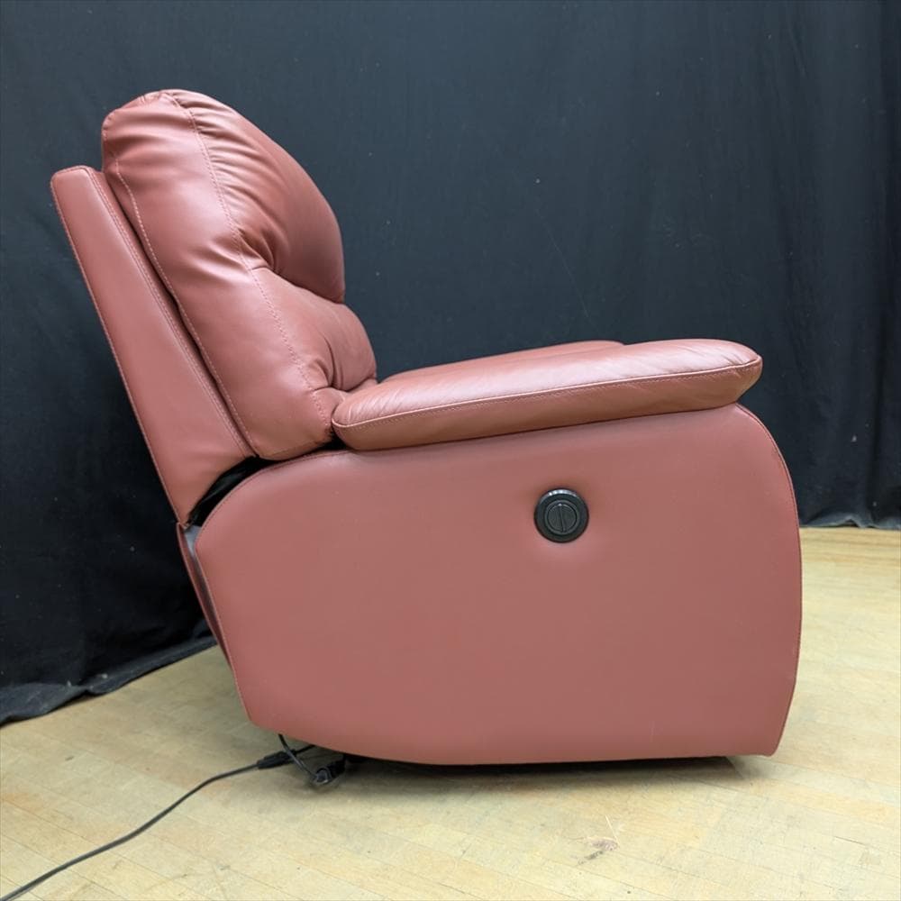 ニトリ　ビリーバ　本革　ハーフレザー　電動リクライニングソファ　一人掛け　B