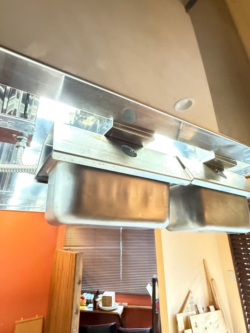 大型ステンレススチール換気フード お好み焼き 鉄板焼きに