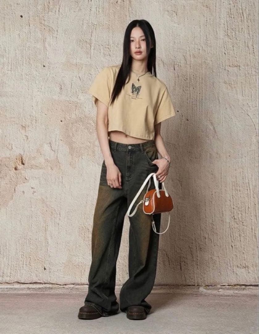 地底人 オンライン ウォッシュドバギーパンツ 未使用 美品 BJHG 希少XS