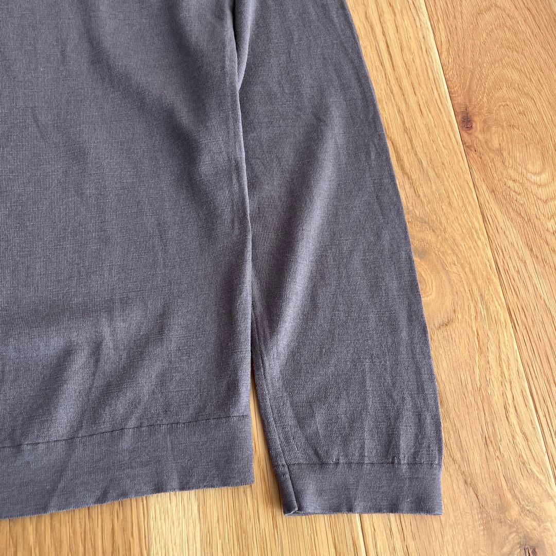 ジョンスメドレー ヘンリーネック クルーネック ニット セーター　ブラウン