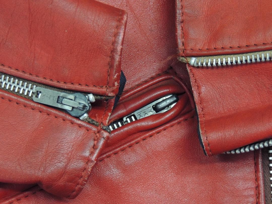 70S VINTAGE TT leathers英国製ストライプ レザーライダース