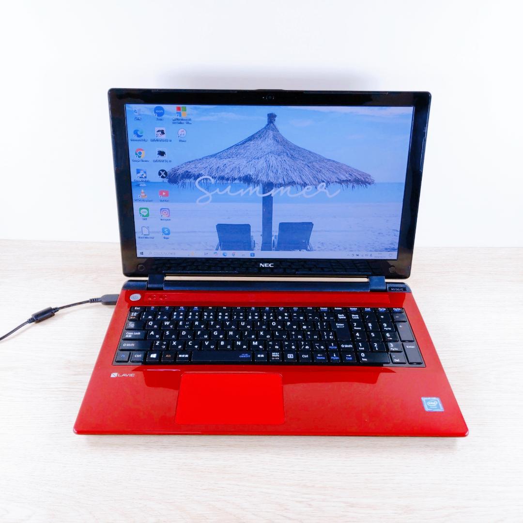 大容量1TB！ メモリ8GB NECノートパソコン 初期設定済み PC カメラ付