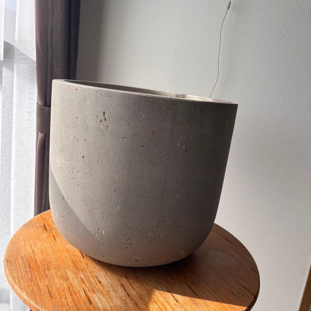 無印良品　セメント鉢　11号