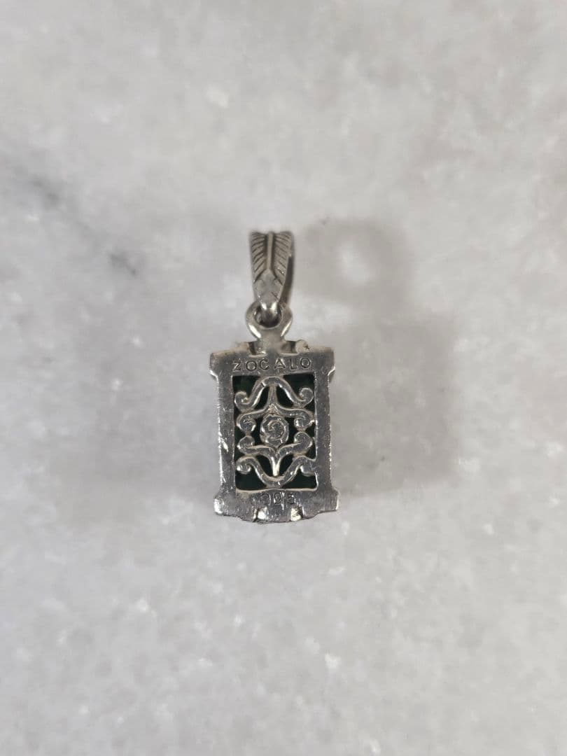 【ZOCALO】イスラミック・ スクエア・ペンダントトップS・グリーンク オーツ
