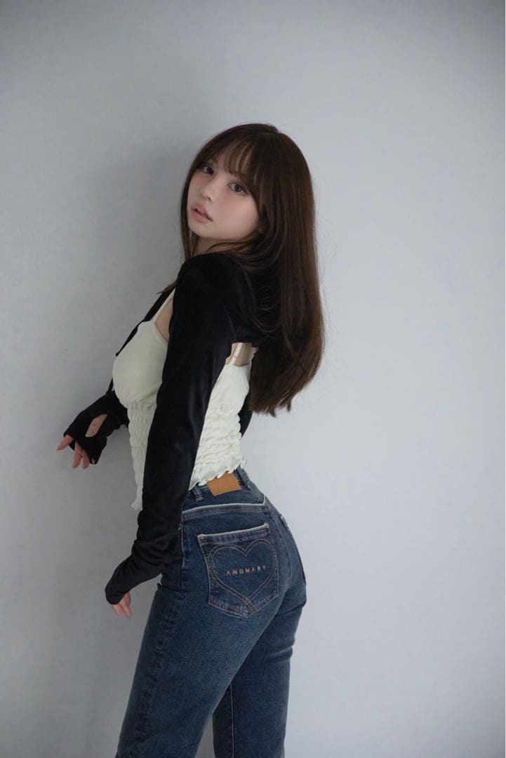 【正規品】andmary Mei shirring tops black