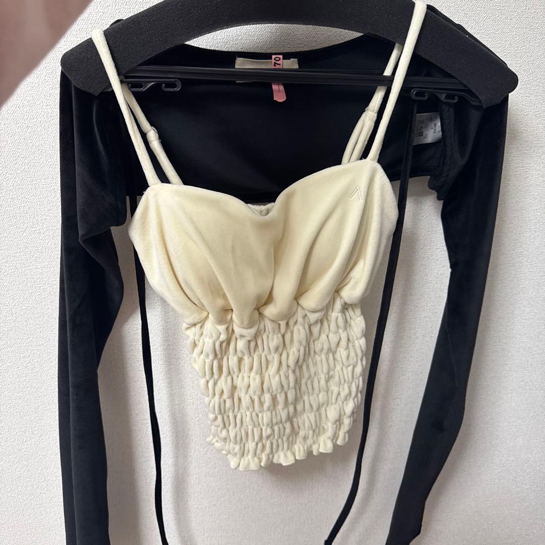 【正規品】andmary Mei shirring tops black