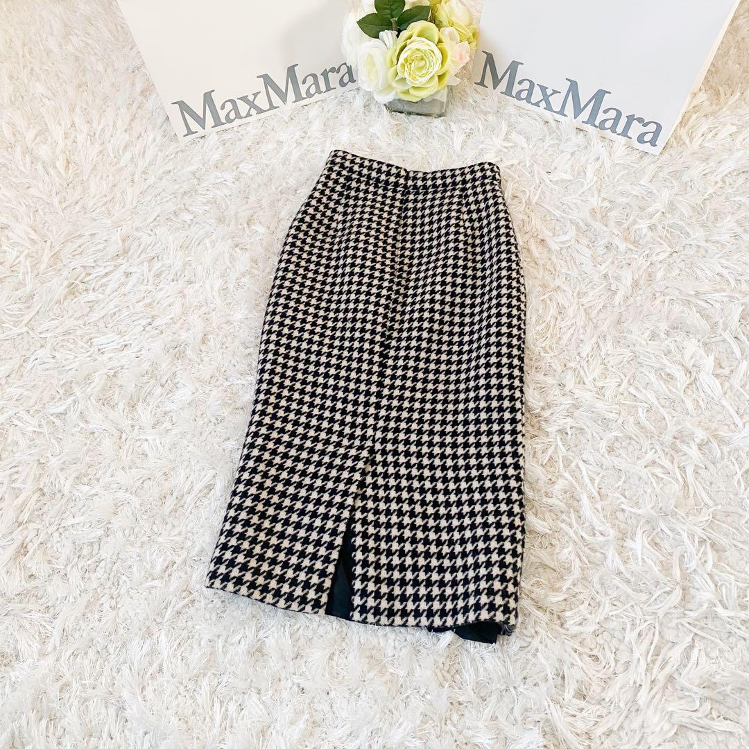 ★新品同様★ Max Maraマックスマーラ千鳥格子 スカート カシミヤ★