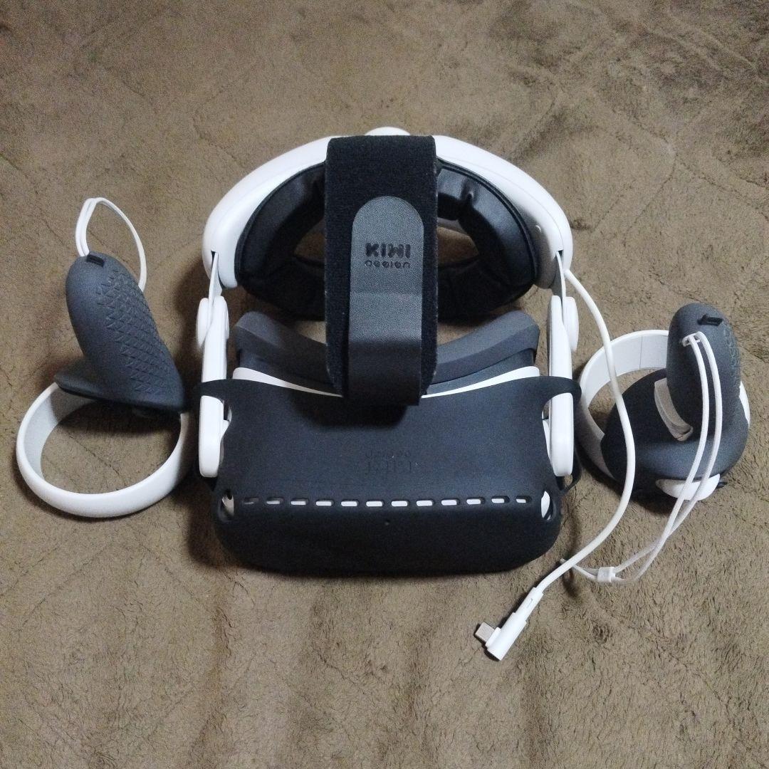 中古美品メタクエスト2 256GB キウイデザインバッテリー付きヘッドストラップ