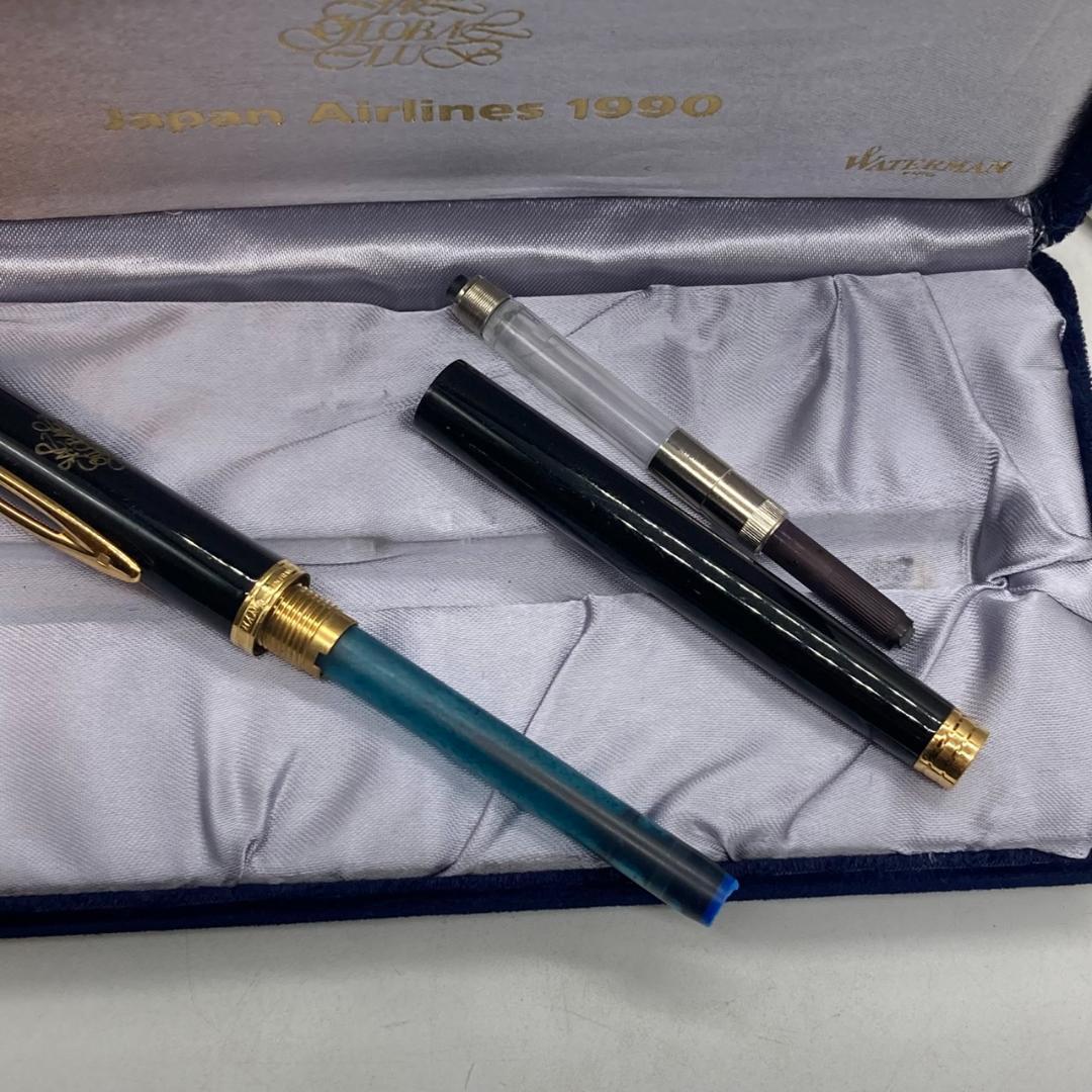 ▼WATERMAN 万年筆　JAL 1990　ペン先18K