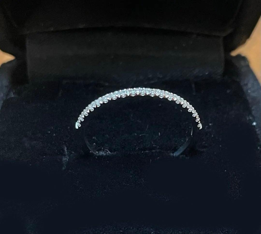 ♦️Pt900 天然ダイヤモンド ハーフエタニティリング（プラチナ）