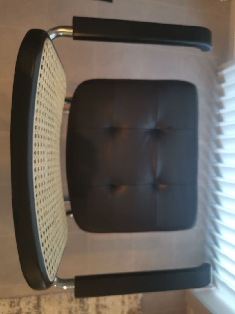 ラタンチェア ブラック＆ナチュラル