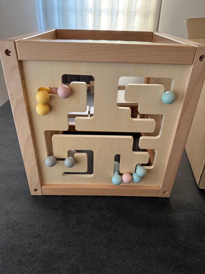 エド・インター 森のあそび箱　木製 知育玩具 数字ビーズ遊び　限定パステルカラー
