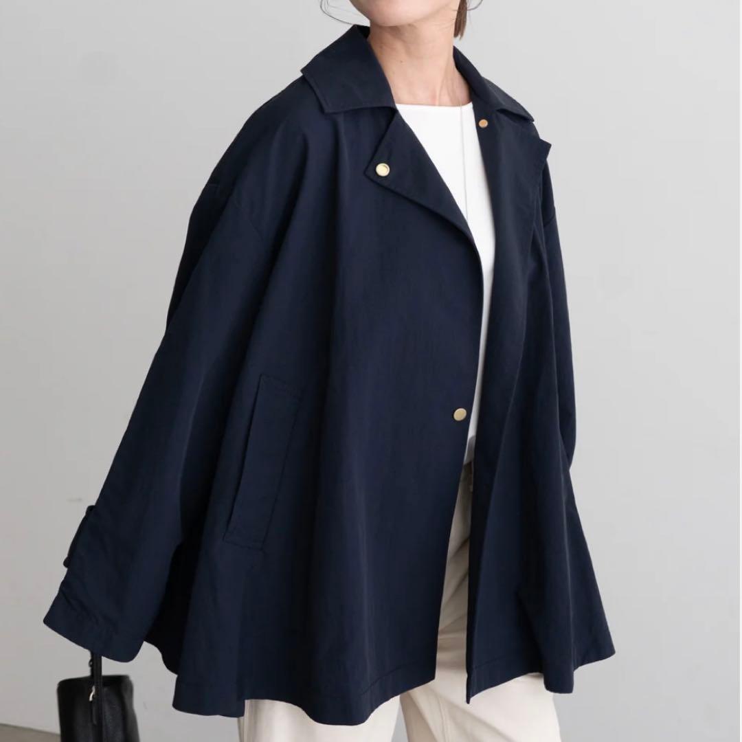 【SNORDREL】Aライン ナイロンコート ネイビー Mサイズ