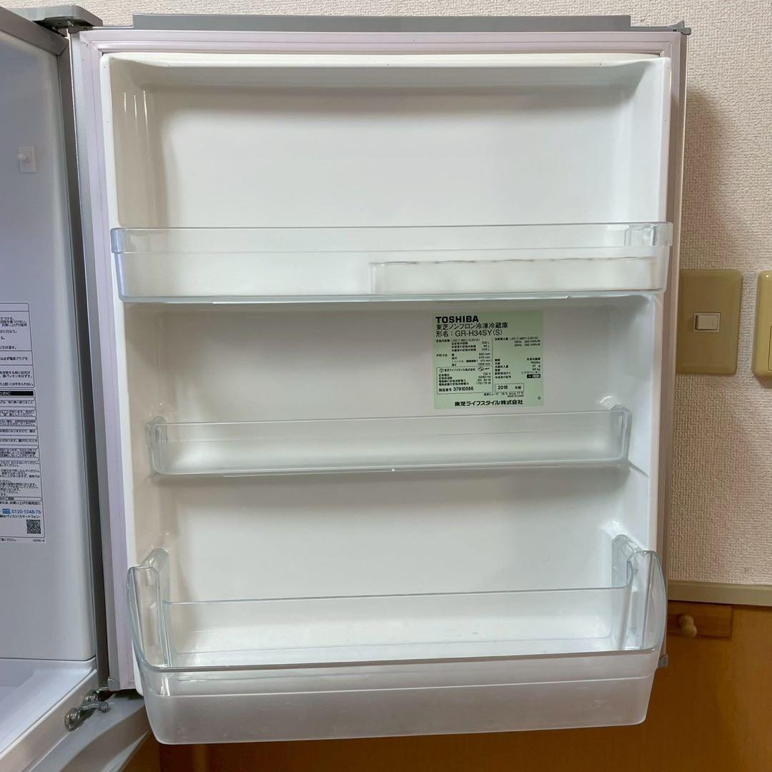TOSHIBA 東芝ノンフロン冷凍冷蔵庫　GR-H34SY 2016年製