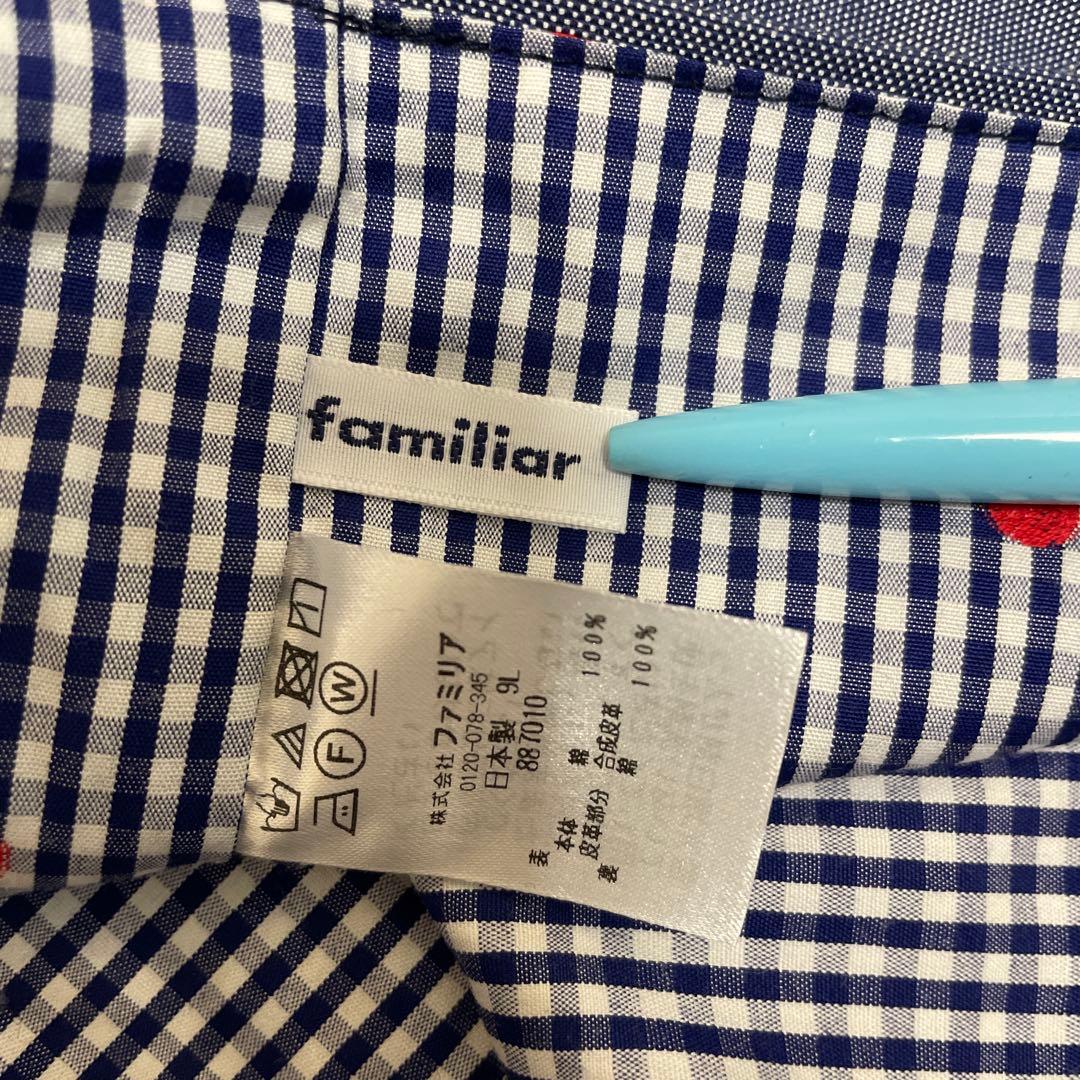 familiar トートバッグ　デニムバッグ　ファミリア