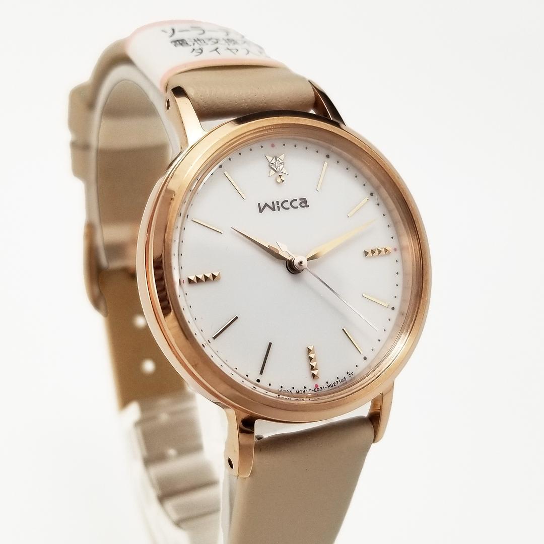 新品同様 シチズン wicca ウィッカ ソーラー E031-R011898