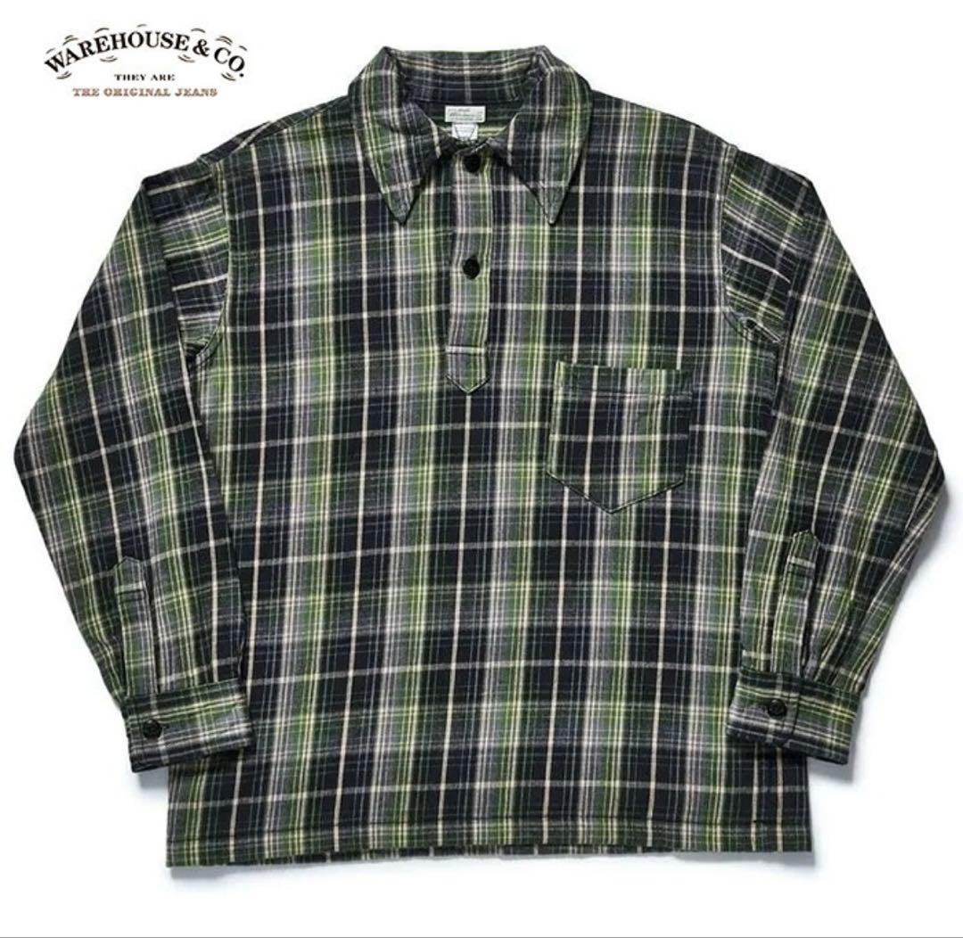 新品 ウエアハウス 3063 ワンポケット プルオーバー ネルシャツ 30周年